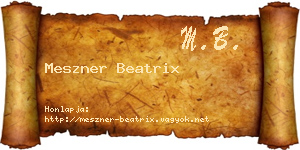 Meszner Beatrix névjegykártya